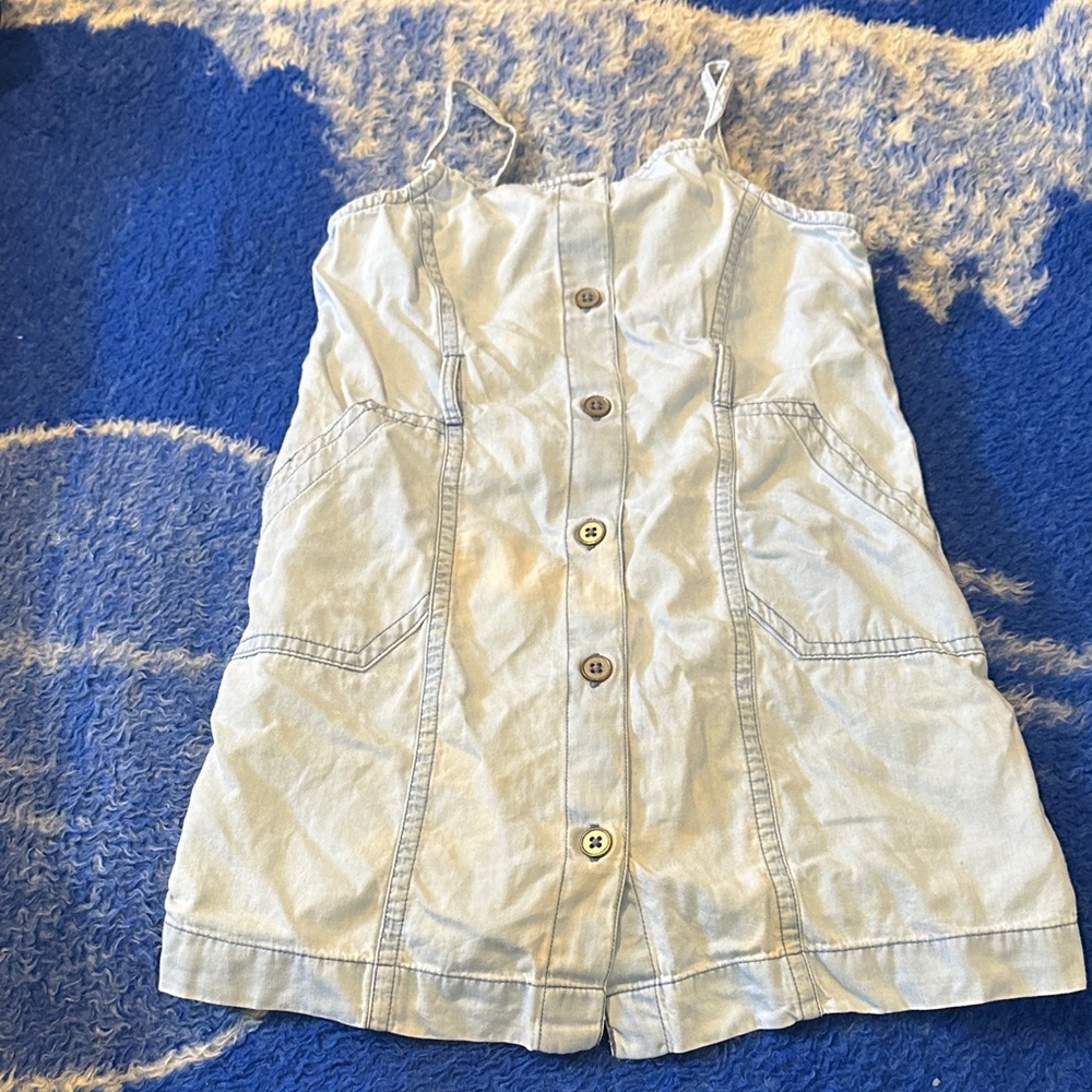 GAP Kids Light Blue Button-Front Dress